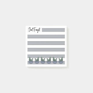 Post-it® Bleu Poussiéreux   Ligné   Cactus en Pot - 