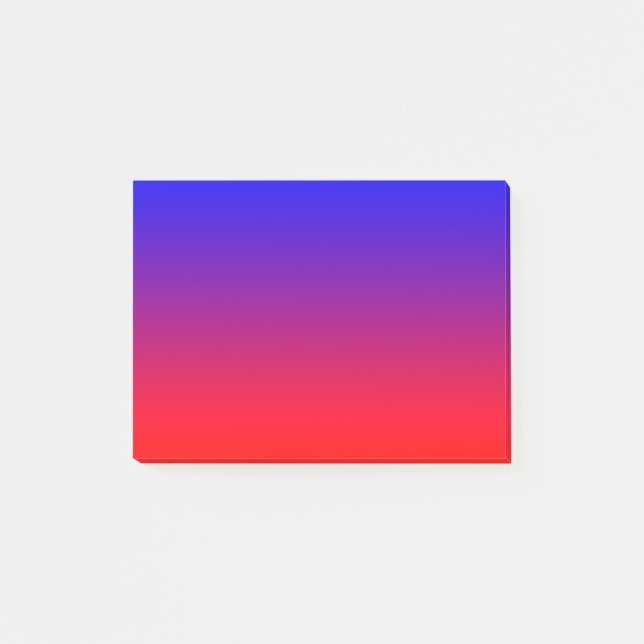 Post-it® Bleu simple au rouge (Devant)