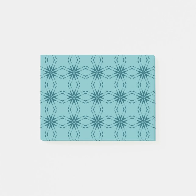 Post-it® bleu turquoise, cool, abstraction fleur tendance (Devant)