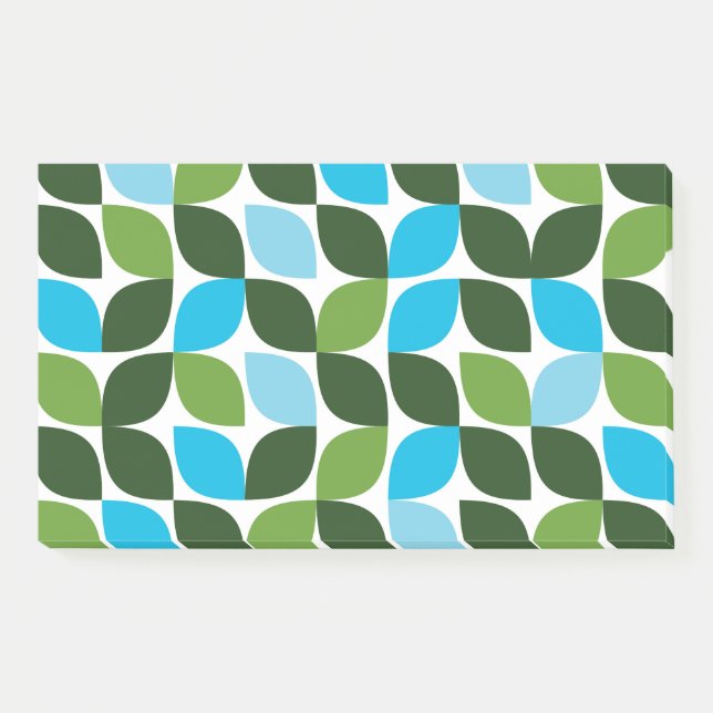 Post-it® Bleu, vert, cool, tendance, nature moderne abstrai (Devant)