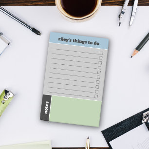 Post-it® Bleu Vert Gris Choses à faire et notes
