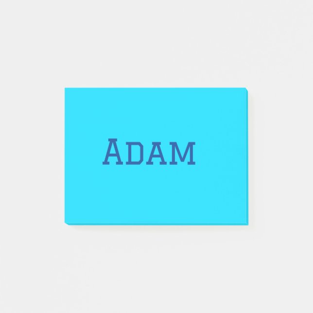 Post-it® Bleu violet ajouter un nom de texte retour à l'éco (Devant)