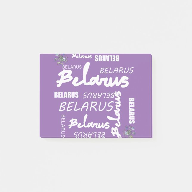 Post-it® Bleuet National Biélorussie (Devant)