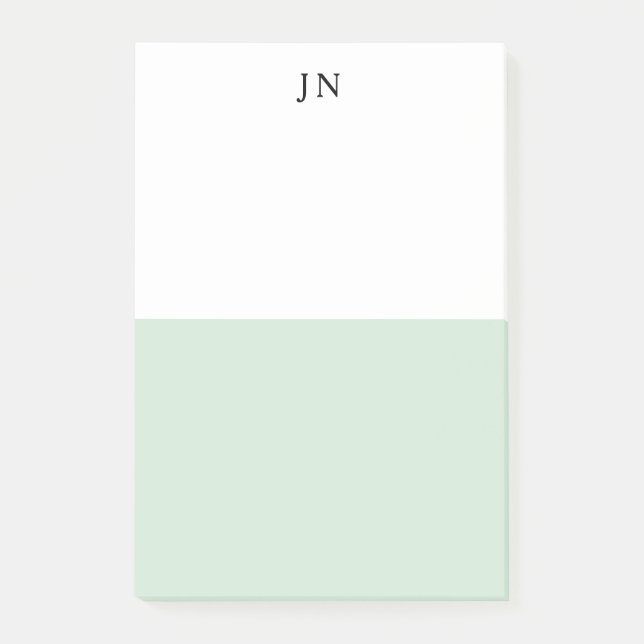 Post-it® Bloc de couleur pastel vert clair et blanc avec mo (Devant)