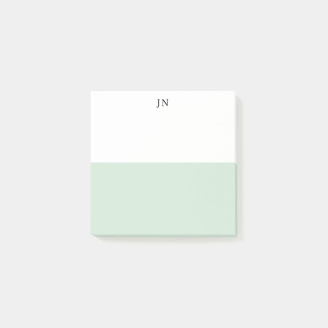 Post-it® Bloc de couleur pastel vert clair et blanc avec mo (Devant)