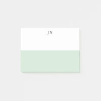 Bloc de couleur pastel vert clair et blanc avec mo