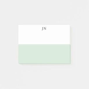 Post-it® Bloc de couleur pastel vert clair et blanc avec mo