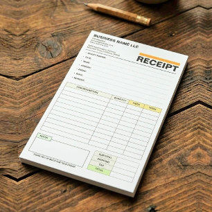Post-it® Bloc de reçus de facture de vente   Formulaire de 