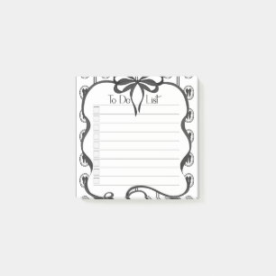 Post-it® Bloc-notes adhésif Checklist nœud papillon noir vi
