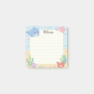 Post-it® Bloc-notes adhésif personnalisé Mignon sous l'océa