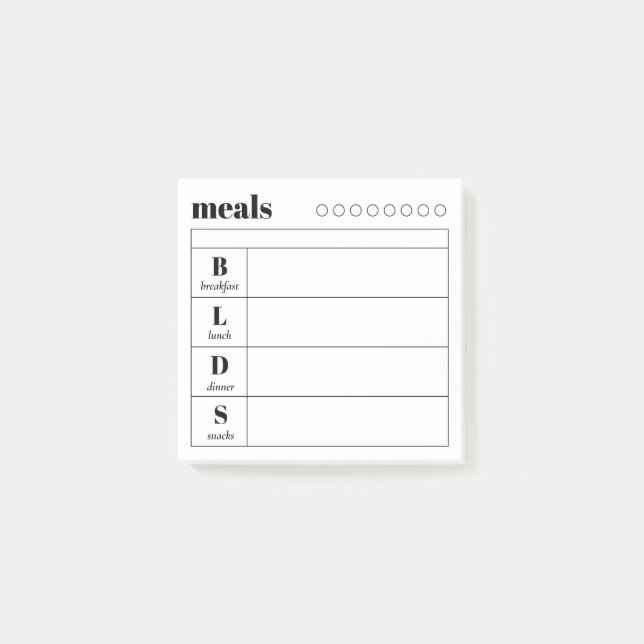 Post-it® Bloc-notes adhésif simple pour planificateur de re (Devant)