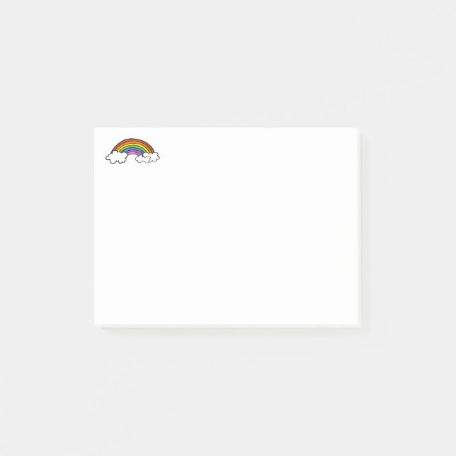 Post-it® Bloc-notes arc-en-ciel (Devant)