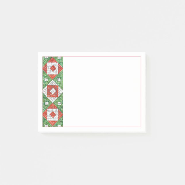 Post-it® Bloc-notes autocollant 4x3 MOSAÏQUE DE FÊTES (Devant)