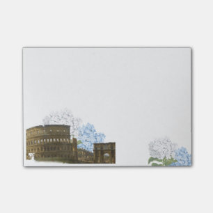 Post-it® Bloc-notes bleu antique d'hortensia de Rome