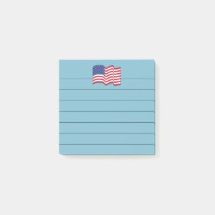 Post-it® Bloc-notes Cadeau Drapeau Américain Bleu