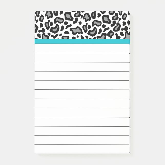 Post-it® Bloc-notes cadeau pour professeur au bureau Léopar (Devant)