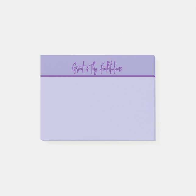 Post-it® Bloc-notes chrétien Grande est leur fidélité (Devant)