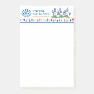 Post-it® Bloc-notes CISV Austin Bluebonnet