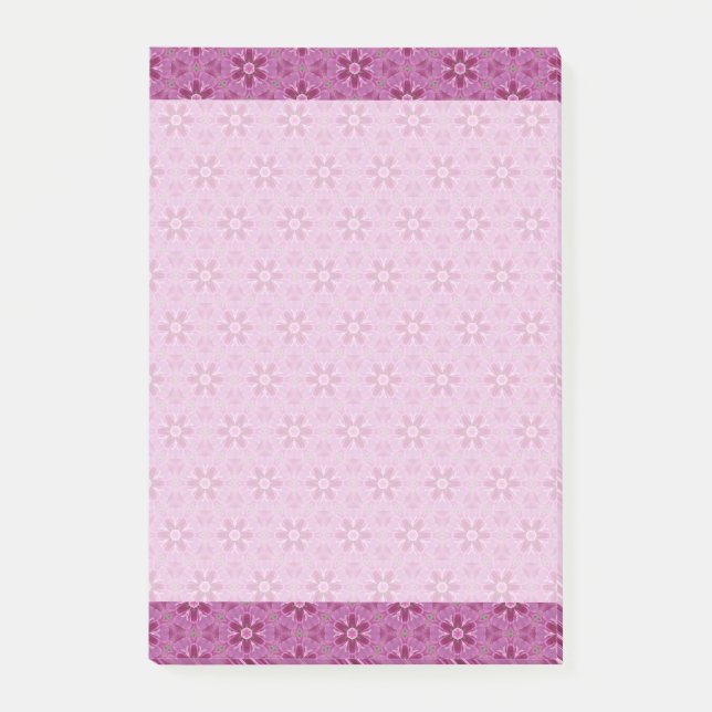 Post-it® Bloc-notes collant de kaléidoscopes pourpres (Devant)