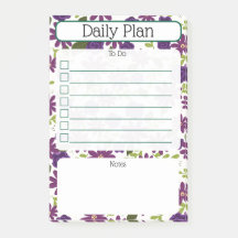 Bloc-notes de planification quotidienne florale