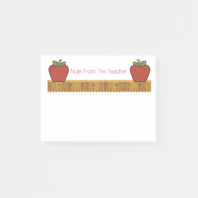 Post-it® Bloc-notes de post-it de la règle du professeur (Devant)