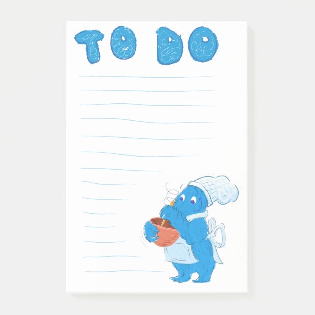 Post-it® Bloc - notes de ToDo de monstre de boulangerie (Devant)