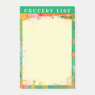 Post-it® Bloc-notes du graphique Liste des peintures Abstra