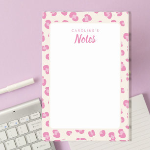 Post-it® Bloc-notes Empreinte de léopard rose chic