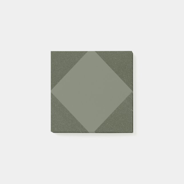 Post-it® Bloc-notes en diamant texturé vert mousse (Devant)