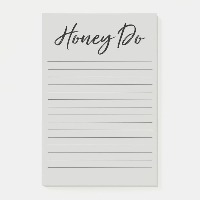 Post-it® Bloc-notes gris Honey Do List (Devant)