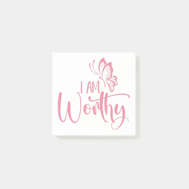 Post-it® Bloc-notes I Am Worthy – Inspirant  (Devant)