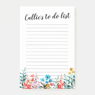 Post-it® Bloc-notes magnétique personnalisé Fleur sauvage