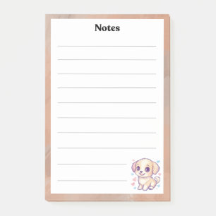 Post-it® Bloc-notes mignon avec chiot Papeterie À Thème C
