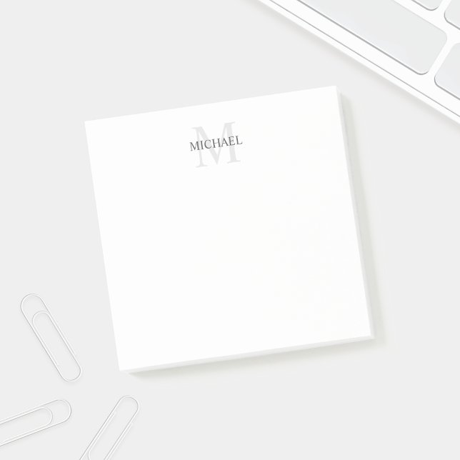 Post-it® Bloc-notes monographique et nom personnalisé (Créateur téléchargé)