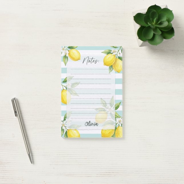 Post-it® Bloc-notes personnalisé aux citrons (Bureau)