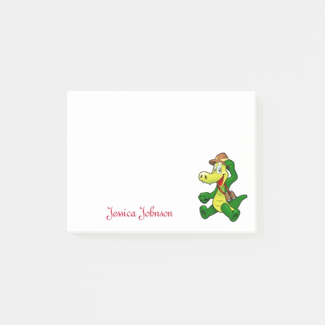 Post-it® Bloc-notes personnalisé drôle et mignon dragon ver (Devant)