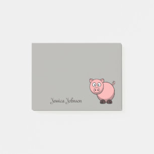 Post-it® Bloc-notes personnalisé Funny Fat Pink Pig