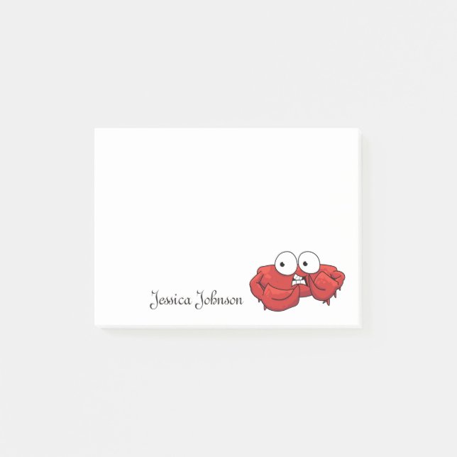 Post-it® Bloc-notes personnalisé Funny Fat Red Crab (Devant)