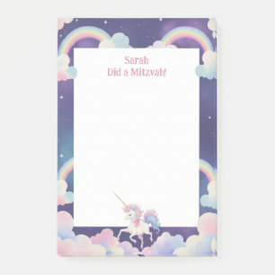 Post-it® Bloc-notes personnalisé Licorne pour Mitzvah