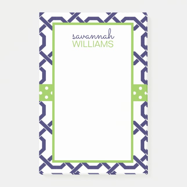 Post-it® Bloc-notes personnalisé post-it treillis et graine (Devant)