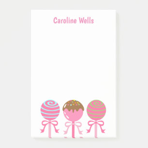 Post-it® Bloc-notes personnalisé post-it Yummy Pink Cake Po