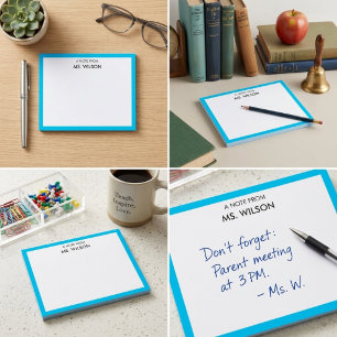 Post-it® Bloc-notes personnalisé "Un mot de" avec nom perso