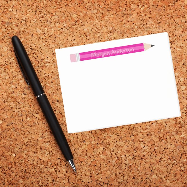 Post-it® Bloc-notes personnel enseignant crayon personnalis (Créateur téléchargé)
