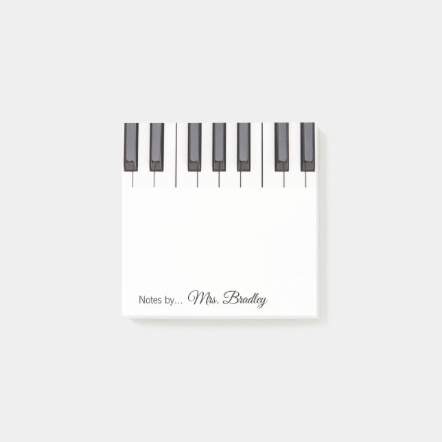 Post-it® Bloc-notes Piano Keys, de Piano Teacher (Devant)
