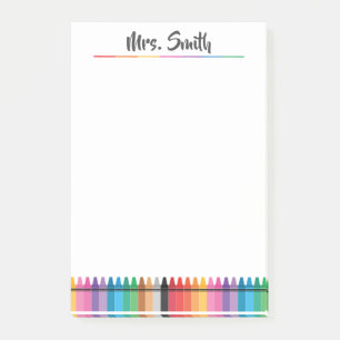 Post-it® Bloc-notes pour enseignant de maternelle Crayons A