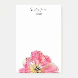Post-it® Bloc-notes pour fleur de Tulipe rose