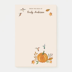 Post-it® Bloc-notes pour les colibris roux d'automne