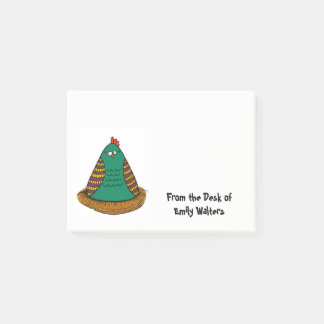 Post-it® Bloc-notes pour poulets d'art populaire