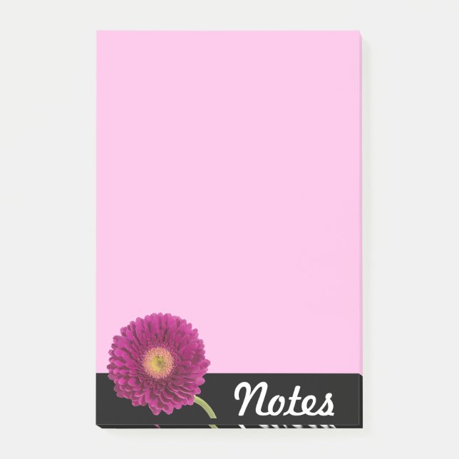 Post-it® Bloc-notes pourpre de marguerite de Gerbera (Devant)