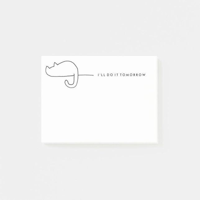 Post-it® Bloc-notes Procrastination Pain de chat (Devant)